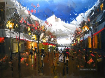 Impresionismo Painting - Whistler Nightlife Kal Gajoum con espátula